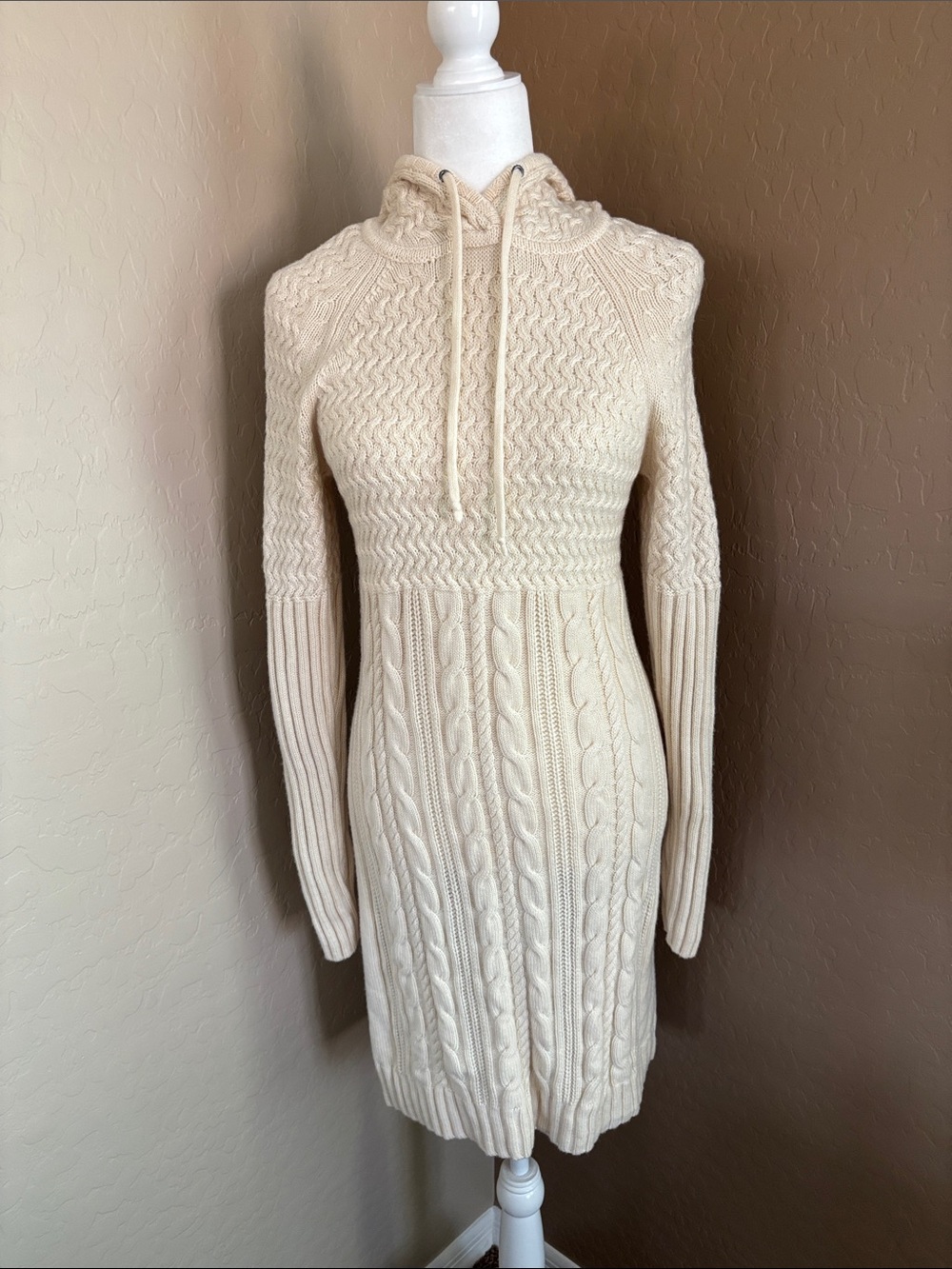 ATHLETA ☀️ Cream 100% Wool Sweater Dress